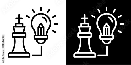 Creative Strategy   Icon Set White Mix Style Collection