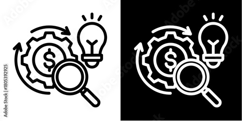 Business Model   Icon Set White Mix Style Collection