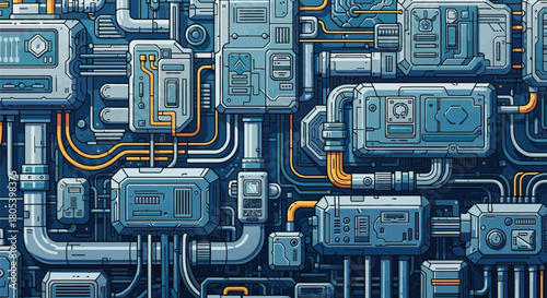 Maximalist AI Control Nexus with Overlapping Metallic Modules and Patterned Grain Surfaces