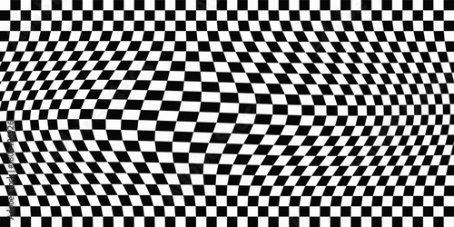 Black and white checkered pattern, Checkerboard seamless pattern