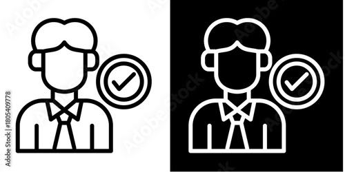 Candidate  Icon Set White Style Collection