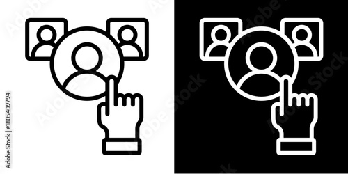 Choosing  Icon Set White Style Collection