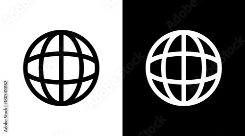 Globe With Icon Set Design