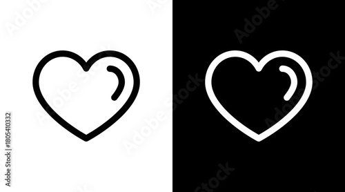 Heart With Icon Set Design