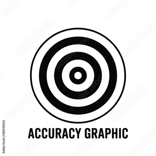 Concentric circles target accuracy graphic silhouette
