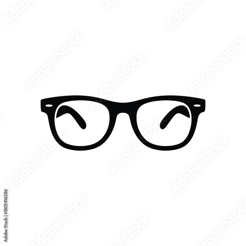 Classic black eyeglasses silhouette