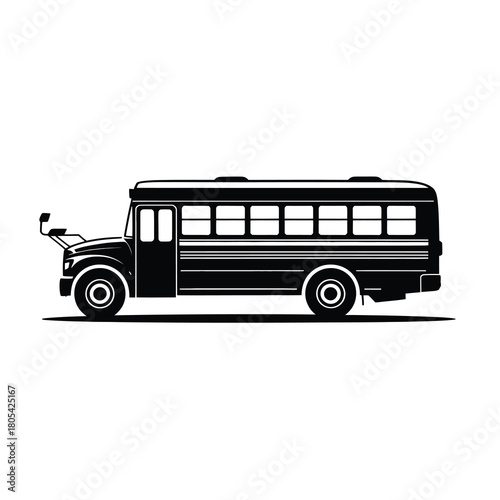 Classic school bus silhouette