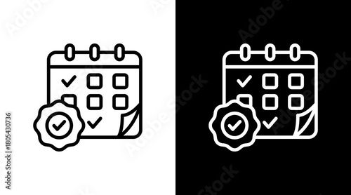Approval Date With Icon Set Design