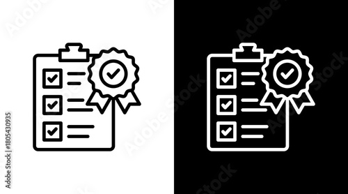 Quality Compliance With Icon Set Design
