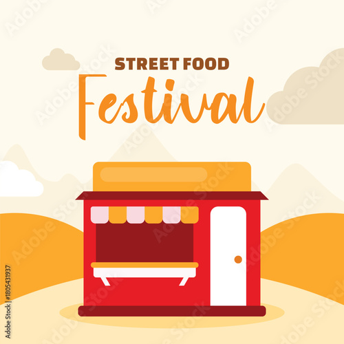 Street food festival vector design