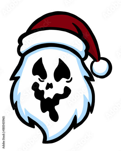 Face zombi Papá Noel.