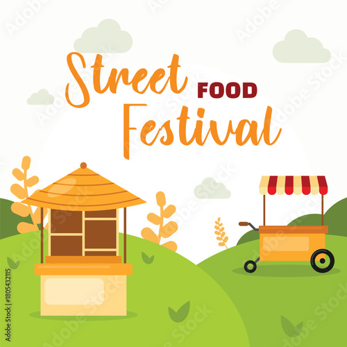 Street food festival vector design