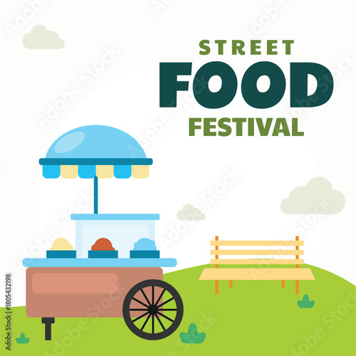 Street food festival vector design
