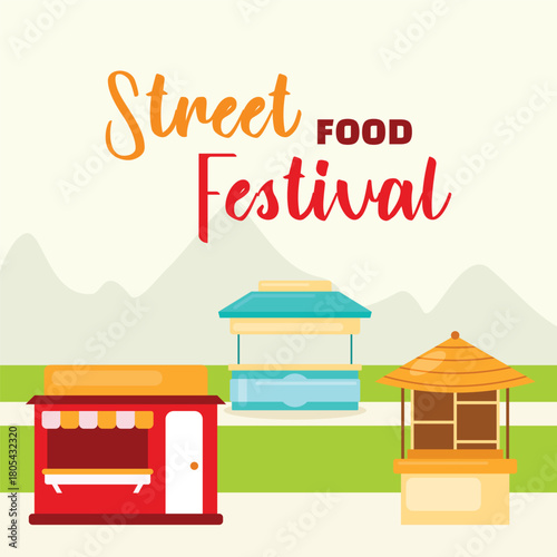 Street food festival vector design