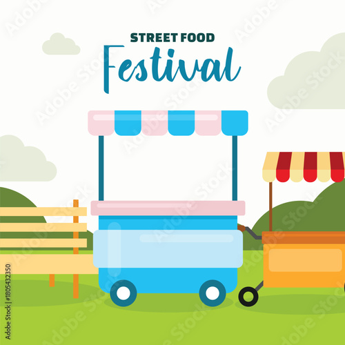 Street food festival vector design