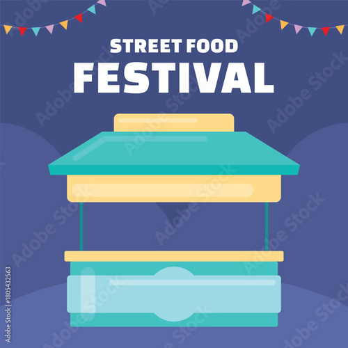 Street food festival vector design