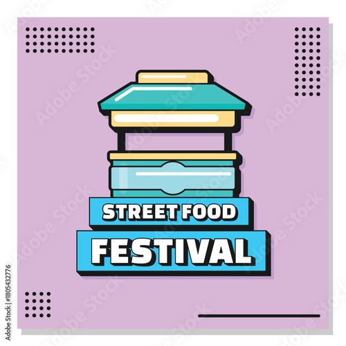 Street food festival vector design
