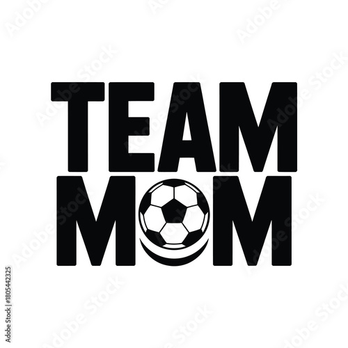 Team mom soccer ball silhouette