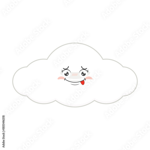 cloud doubt face cartoon cute
