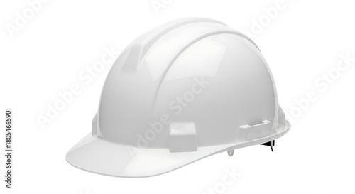 White Hard Hat Safety Headwear for Construction and Industrial Work, isolated on a white or transparent background, cutout, PNG