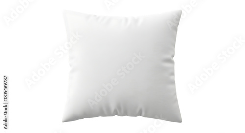 Wallpaper Mural A plain white square cushion with soft folds and creases, isolated on a white or transparent background, cutout, PNG Torontodigital.ca