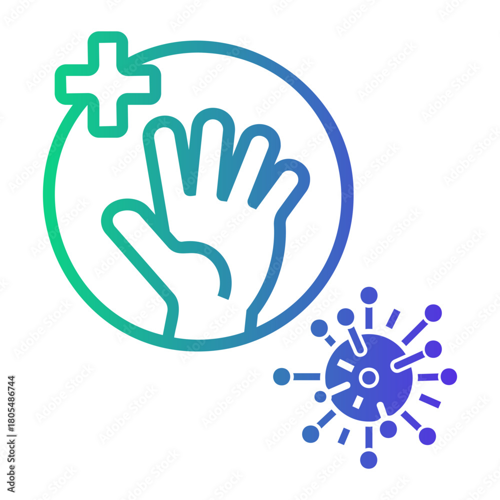 Obraz premium personal hygiene Line Gradient Icon