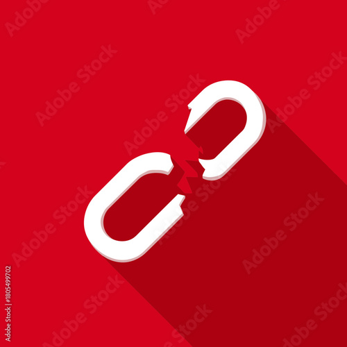 A Broken Link Icon Indicating Error or Disconnection