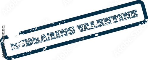 Endearing Valentine Textured Grunge Stamp Label Celebrating Love and Romantic Affection