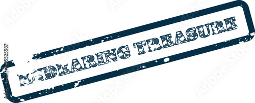 Endearing Treasure Textured Grunge Stamp Label Signifying Value and Cherished Possession