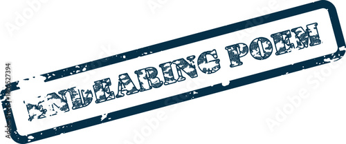 Endearing Poem Stamp Impression in Blue for Creative Literary Projects and Artistic Expression