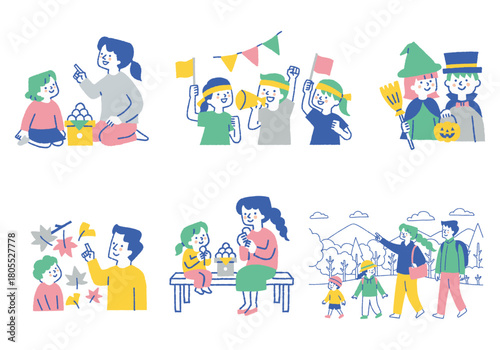 October Seasonal Event Illustration Set_Color