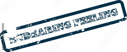 Textured Endaring Feeling Rubber Stamp Imprint Expressing Inner Human Sensations and Sentiments