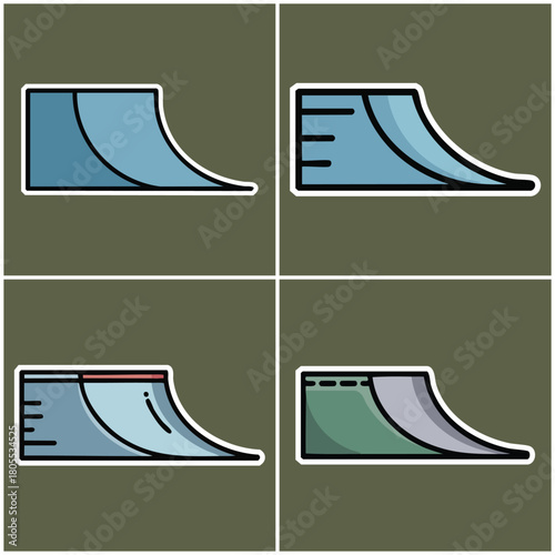 Skatepark ramps set with transparent background Street Rider Culture