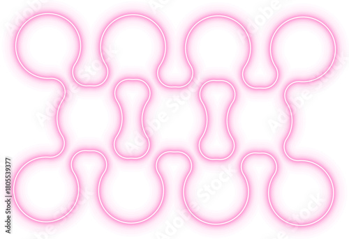 Compact pyramid stack of gradient neon circles forming a tiered modular structure.