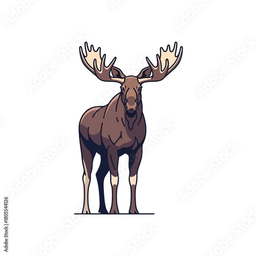 Majestic Moose Standing Alone