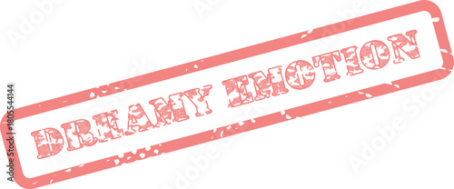 Dreamy Emotion red grunge rubber stamp illustrating profound feelings and heartfelt sentiments