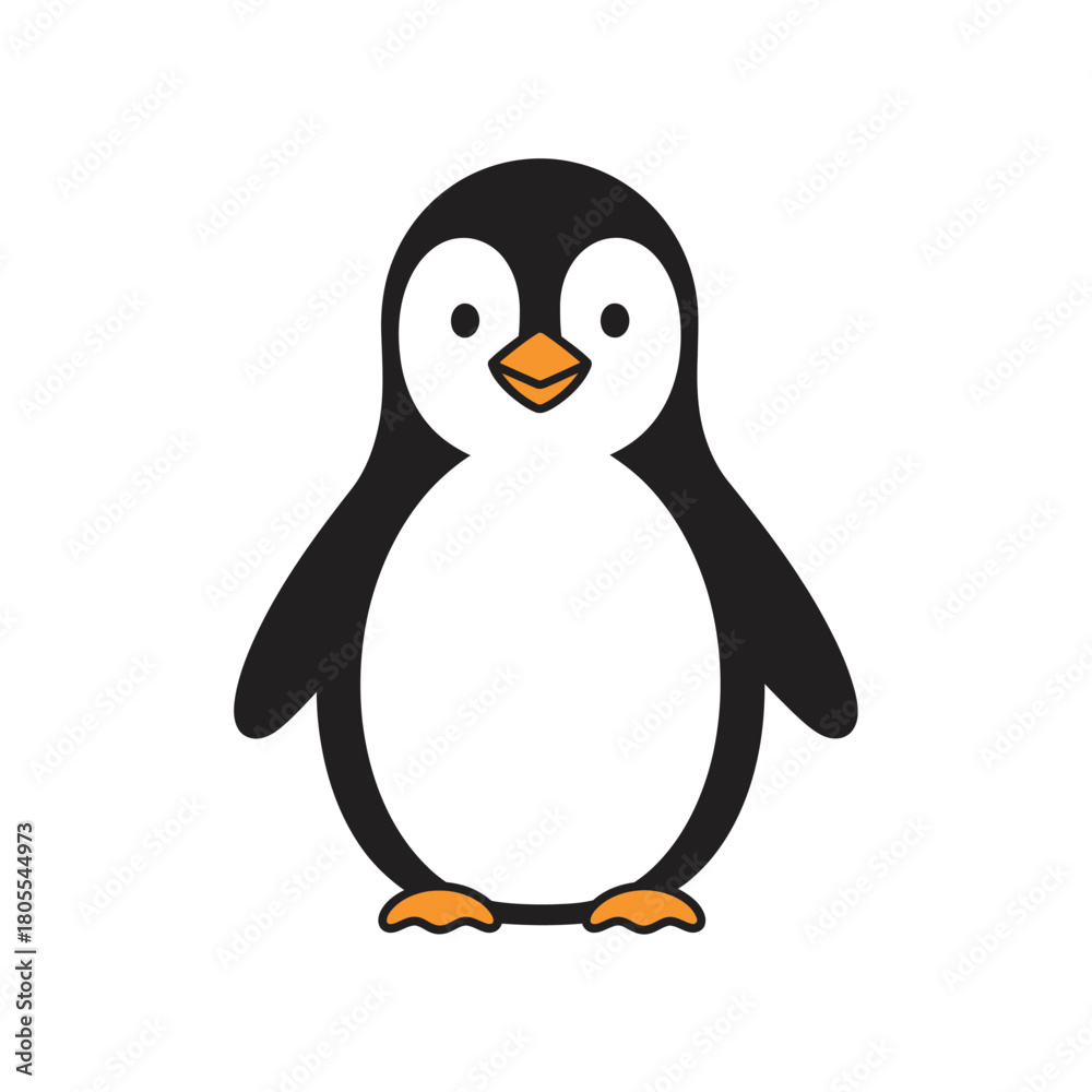 Obraz premium Cute Cartoon Penguin Character
