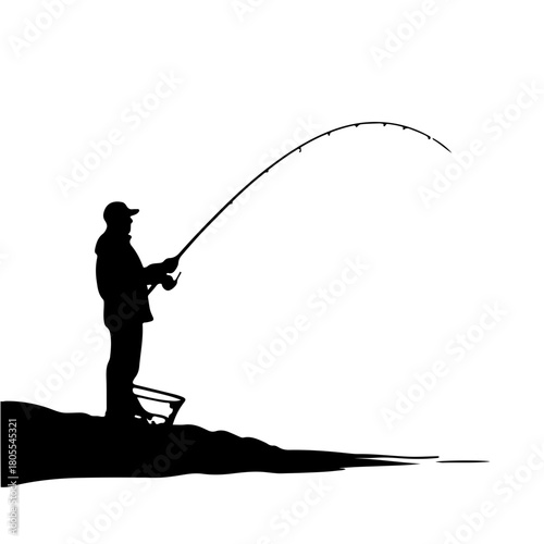 man fishing on the river