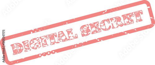 Intriguing red stamp for digital secret suggesting privacy, confidentiality, and hidden information in technology