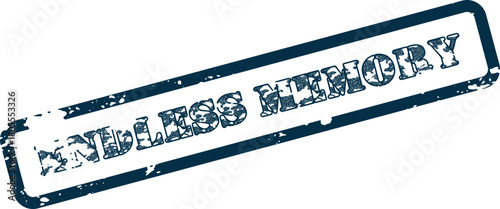 Endless Memory grunge stamp impression signifies lasting recollections and cherished past moments