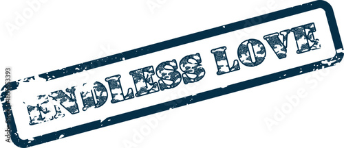 Endless Love rubber stamp impression symbolizes eternal affection and deep commitment