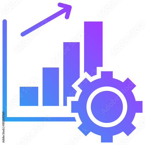 Process improvement icon for business risk, website, application, printing, document, poster design, etc