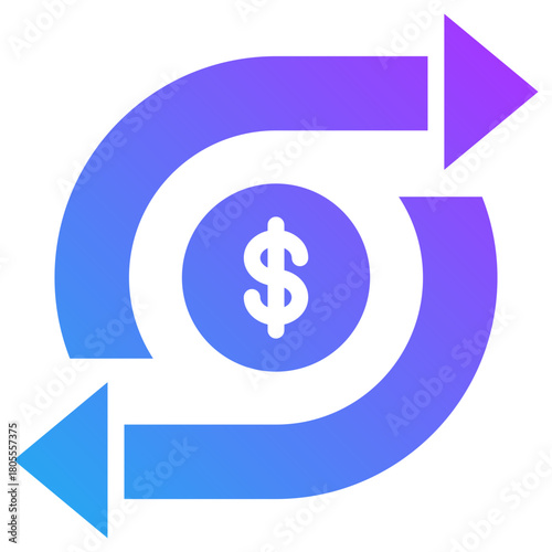 Transactions icon for business risk, website, application, printing, document, poster design, etc