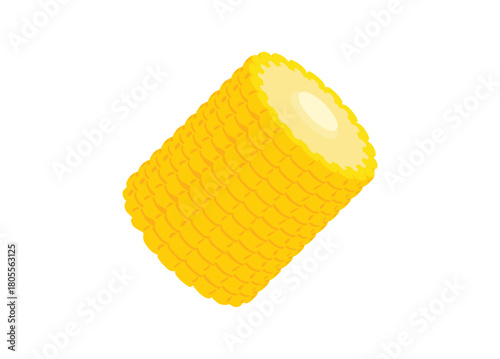Corn slice. Simple flat illustration.