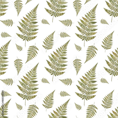 seamless pattern with green leaves
