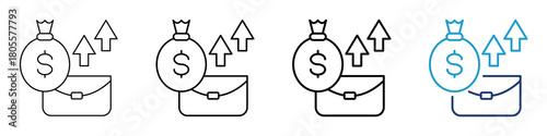 PAY RAISE Line icon