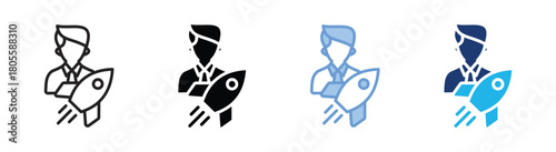 Capital venture icon set multiple style collection