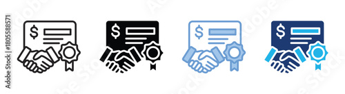 Bond icon set multiple style collection