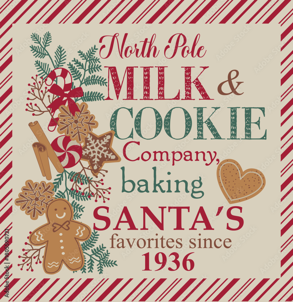 Obraz premium New Christmas season Gingerbread print 2026 wallpaper,postcard