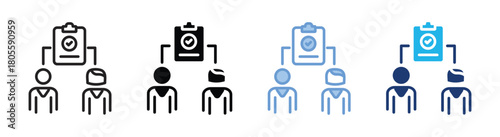 Advisory icon set multiple style collection